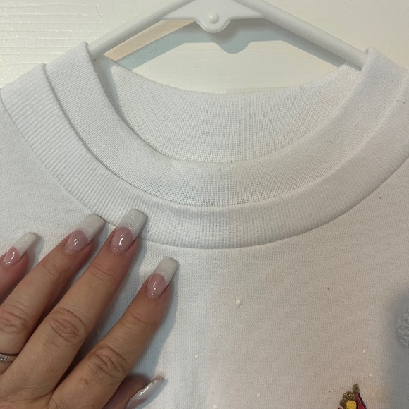 The Cutest Vintage 80s Christmas/Holiday Cottage Sweatshirt Small By Nutcracker - Picture 4 of 7